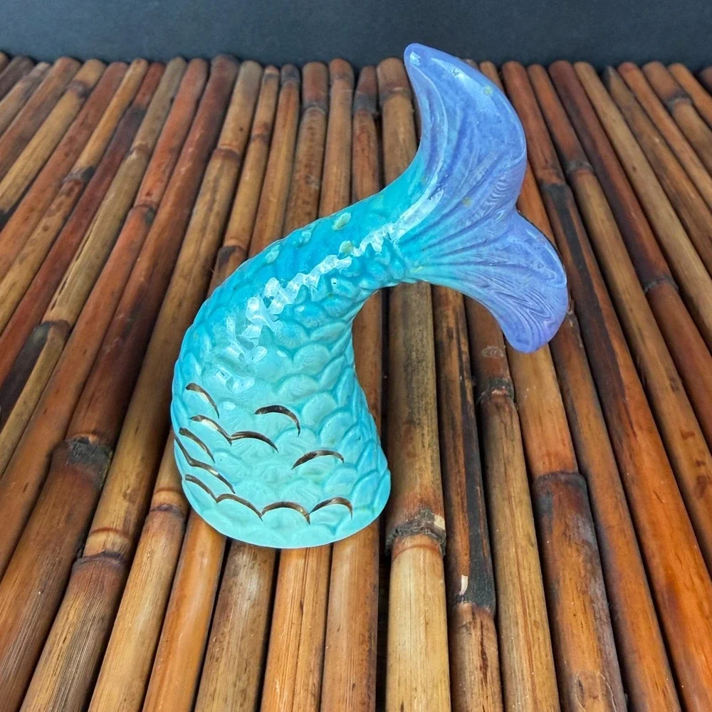 Rare‎ Lusterware Mermaid Salt and Pepper Shaker Set Tiki Bar Kitsch Beach #2006